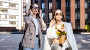 Quiet luxury fashion with neutral outfits and premium minimalist accessories